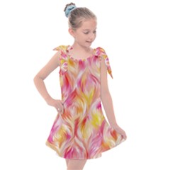 Pretty Painted Pattern Pastel Kids  Tie Up Tunic Dress