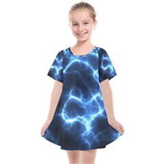 Electricity Blue Brightness Bright Kids  Smock Dress