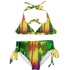 Abstract Vibrant Colour Botany Kids  Classic Bikini Set