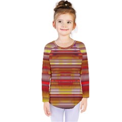 Abstract Stripes Color Game Kids  Long Sleeve Tee