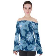 Graphic Design Wallpaper Abstract Off Shoulder Long Sleeve Top by Sapixe