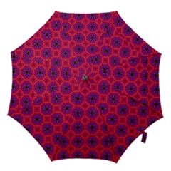 Retro Abstract Boho Unique Hook Handle Umbrellas (medium) by Sapixe