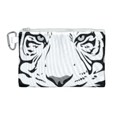 Tiger Black Ans White Canvas Cosmetic Bag (large) by alllovelyideas