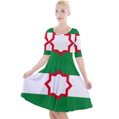 Nationalist Andalusian Flag Quarter Sleeve A-line Dress by abbeyz71