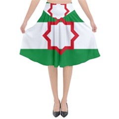 Nationalist Andalusian Flag Flared Midi Skirt by abbeyz71