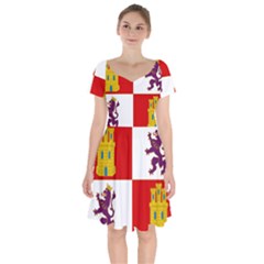Flag Of Castile & León Short Sleeve Bardot Dress by abbeyz71