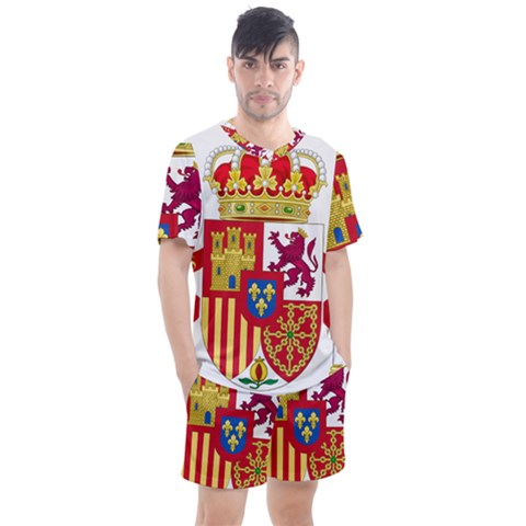 Coat Of Arms Of Spain Men s Mesh Tee And Shorts Set by abbeyz71
