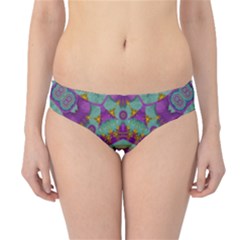 Water Garden Lotus Blossoms In Sacred Style Hipster Bikini Bottoms by pepitasart