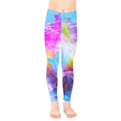 Background Drips Fluid Colorful Kids  Legging