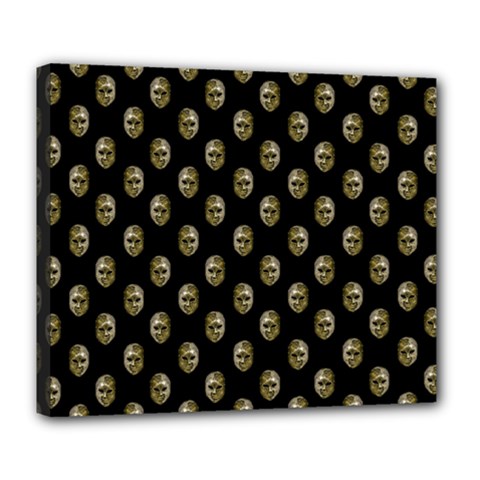 Venetian Mask Motif Pattern 1 Deluxe Canvas 24  X 20  (stretched) by dflcprintsclothing
