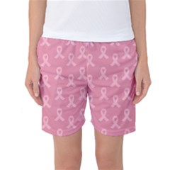 Pink Ribbon - Breast Cancer Awareness Month Women s Basketball Shorts by Valentinaart