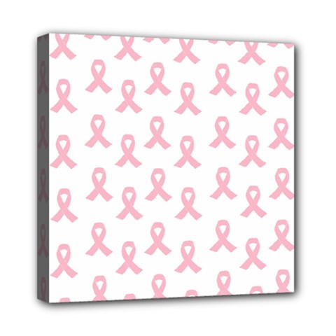 Pink Ribbon - Breast Cancer Awareness Month Mini Canvas 8  X 8  (stretched) by Valentinaart