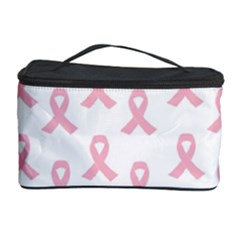 Pink Ribbon - Breast Cancer Awareness Month Cosmetic Storage by Valentinaart