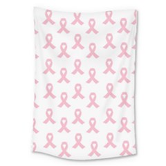 Pink Ribbon - Breast Cancer Awareness Month Large Tapestry by Valentinaart