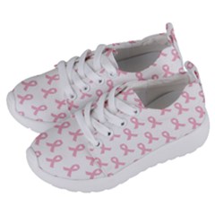 Pink Ribbon - Breast Cancer Awareness Month Kids  Lightweight Sports Shoes by Valentinaart