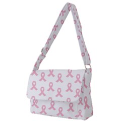 Pink Ribbon - Breast Cancer Awareness Month Full Print Messenger Bag by Valentinaart