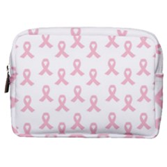 Pink Ribbon - Breast Cancer Awareness Month Make Up Pouch (medium) by Valentinaart