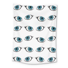 Blue Eyes Pattern Medium Tapestry by Valentinaart