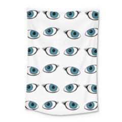 Blue Eyes Pattern Small Tapestry by Valentinaart