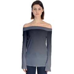 Charcoaloff Shoulder Long Sleeve Top by TopitOff
