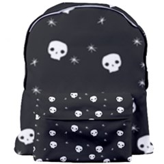 Pattern Skull Stars Halloween Gothic On Black Background Giant Full Print Backpack by genx