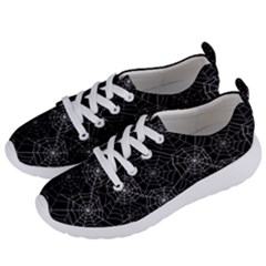 Pattern Spiderweb Halloween Gothic On Black Background Women s Lightweight Sports Shoes by genx