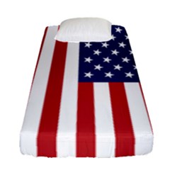 Us Flag Stars And Stripes Maga Fitted Sheet (single Size) by snek