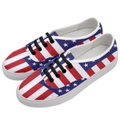 Us Flag Stars And Stripes Maga Women s Classic Low Top Sneakers by snek