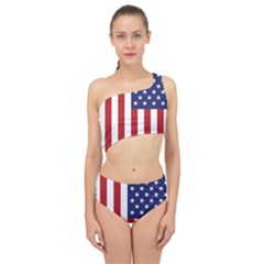 Us Flag Stars And Stripes Maga Spliced Up Two Piece Swimsuit by snek