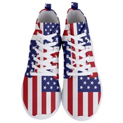 Us Flag Stars And Stripes Maga Men s Lightweight High Top Sneakers by snek