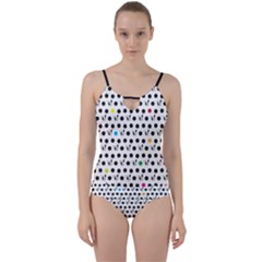 Boston Terrier Dog Pattern With Rainbow And Black Polka Dots Cut Out Top Tankini Set by genx