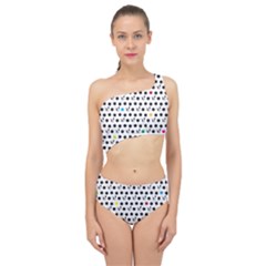 Boston Terrier Dog Pattern With Rainbow And Black Polka Dots Spliced Up Two Piece Swimsuit by genx