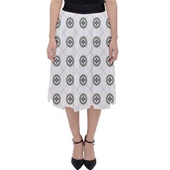 Logo Kekistan Pattern Elegant With Lines On White Background Classic Midi Skirt by snek
