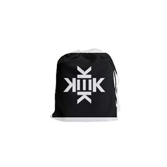 Official Logo Kekistan Kek Black And White On Black Background Drawstring Pouch (xs) by snek