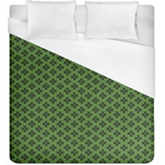 Logo Kek Pattern Black And Kekistan Green Background Duvet Cover (king Size) by snek