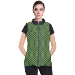 Logo Kek Pattern Black And Kekistan Green Background Women s Puffer Vest by snek