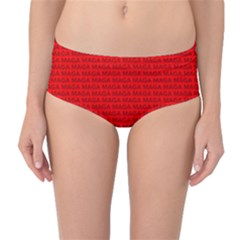 Maga Make America Great Again Usa Pattern Red Mid-waist Bikini Bottoms by snek