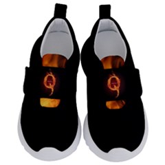 Qanon Letter Q Fire Effect Wwgowga Wwg1wga Velcro Strap Shoes by snek