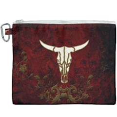 Awesome Cow Skeleton Canvas Cosmetic Bag (xxxl) by FantasyWorld7
