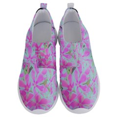 Hot Pink And White Peppermint Twist Flower Petals No Lace Lightweight Shoes by myrubiogarden