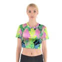 Fluorescent Yellow Smoke Tree With Pink Hydrangea Cotton Crop Top View1