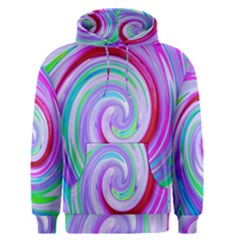 Groovy Abstract Red Swirl On Purple And Pink Men s Pullover Hoodie by myrubiogarden