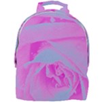 Perfect Hot Pink And Light Blue Rose Detail Mini Full Print Backpack