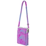 Perfect Hot Pink And Light Blue Rose Detail Multi Function Travel Bag