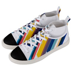 Vector Geometric Polygons And Circles Men s Mid-top Canvas Sneakers