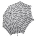 Christmas Pine Pattern Organic hand drawn Modern black and white Hook Handle Umbrellas (Small) View2