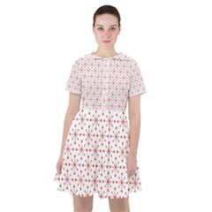 Pattern Christmas Pattern Red Stars Sailor Dress by Sapixe