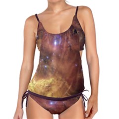 Cosmic Astronomy Sky With Stars Orange Brown And Yellow Tankini Set by genx