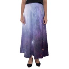 Orion Nebula Pastel Violet Purple Turquoise Blue Star Formation Flared Maxi Skirt by genx