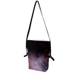 Eagle Nebula Wine Pink And Purple Pastel Stars Astronomy Folding Shoulder Bag